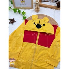 可愛造型帽薄款外套, 黃色-沒有口袋,5碼, 1個