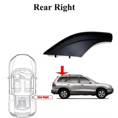 1/2/4개 자동차 루프랙 커버 루프 바 레일 엔드 쉘 (현대 싼타페 2002 2003 2004 2005 2006 루프랙 커버용), 01 중국, 06 Rear Left