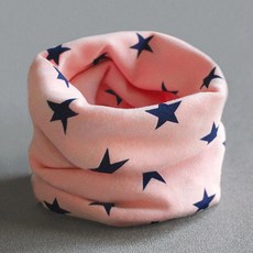 목도리 겨울 방한 머플러 남아 여아 순면 보온 귀보호 넥워머, 핑크-스타