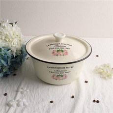 빈티지 로즈 아스파라거스 참조 니트웨어 가디건 식기, 22.5cm 2.8L 장미 뚜껑