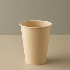 아이스 핫 겸용 대나무 종이컵 12온스 380ml 일회용 PLA 양면 코팅 ECC 01, 1개, 50개입