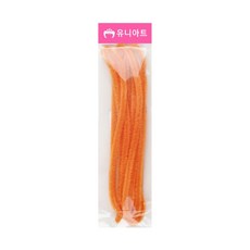 혜명잡화마트 유니아트 1000 모루(철사끈) 주황 / 두께8mm*길이3M - 개 (1개입) 얇은철사 공예용철사 철사와이어 칼라철사 검정철사