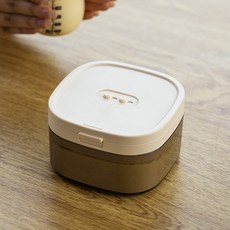 新款奶粉儲存罐奶粉罐防潮密封罐便攜外出奶粉盒分裝盒嬰兒米粉盒, 1個, 茶色400ml:1個