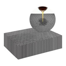 ZNDAW 오일 흡수 패드 10개 33 x 25.4cm13 10인치 무게 딤플 폴리프로필렌 매트 및 유체용 자동차 작업장용 범용 수분 매트 흘림 방지 용품 193086, 30개, 33 x 25.4cm(13 x 10인치), 그레이