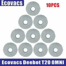 Ecovacs Deebot T20 Omni 액세서리 메인 사이드 브러시 천 HEPA 필터 먼지 봉투 교체 예비 부품, 04 10pcs