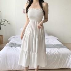 시온 여성 바캉스 스모크 롱원피스