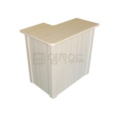 코너90-9F 1단 카운터 매장 식당 템바보드 미용실 카페 테이블 인포 계산대 업소용, 월넛, 좌코너 1단, 좌코너