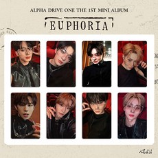 2026년 데뷔 그룹 ALD1 포토카드 EUPHORIA 앨범포카 시크릿 카드 Alpha Drive One SC 카드 JL-1688-101333-6762905, 붉은색, 포카8장