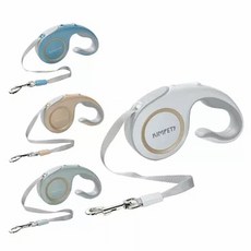 【摩達客】Kim Pets 優雅簡約寵物自動伸縮牽繩拉繩 可選款 3米長 13KG以下狗狗適用, 1個, 香檳金