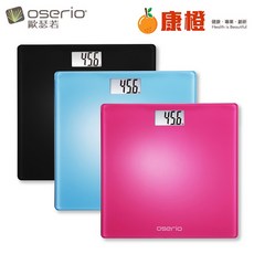 歐瑟若oserio 數位體重計 BLG-261 精準測量 大螢幕顯示 自動開關, 黑, 1個