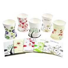 휴대용 컵 1팩5개입 물티슈 종이컵 낚시