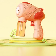 비눗방울 기계 자동분사 비눗방울총 어린이 장난감 거품총 완전자동기계 버블머신, 로즈파우더단일구멍자동버블머신+배터리+버블10팩, 1개