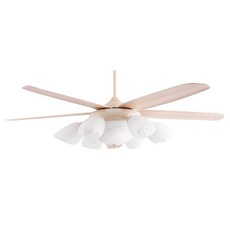 采藝燈飾 將財JIANG CAI 牙白胡桃紋吊扇燈：靜音低溫輕量無線遙控, F262 / 原木紋 / 52"吋