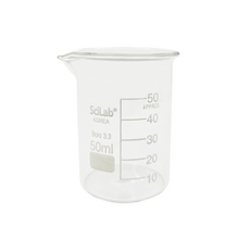 국산 국내산 다용도 눈금 유리 비커 비이커, 1개, 50ml