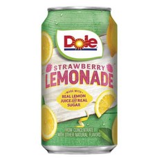 돌 딸기 레모네이드 355ml 캔 12개입 Dole Strawberry Lemonade 12fl oz cans 12 count, 354ml