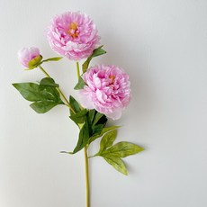 歐式芍藥牡丹仿真花家居婚慶裝飾乾花束攝影道具花藝假花擺設插花, 1個, 粉色A級3頭芍藥牡丹:1個