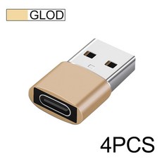 유형 C OTG 어댑터에 4Pcs USB Macbook 용 마이크로 여성 변환기에 S20 커넥터, 4 PCS Gold