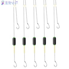 용왕낚시 이스니 외통 낚시바늘 유미늘 묶음채비 엉킴방지봉 장착형 2본 5조, 1개, 5개입