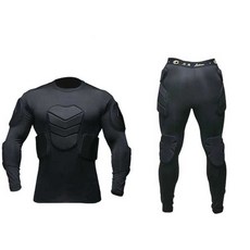 골키퍼 보호복 풋살 이너웨어 상하의 훈련 축구복, 1개