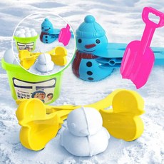 쌍문상회 공룡 6종 눈사람 스노우볼메이커 눈뭉치 오리눈집게 눈오리집게 눈사람만들기 제조기 눈사람장남감 대형 40872EA, 2.곰돌이