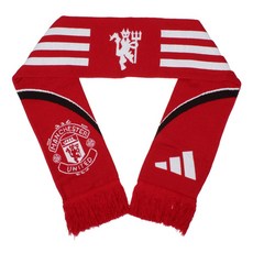 아디다스 넥워머 축구 응원용 스포츠 머플러 맨유 스카프 레드 JV5896, FREE, 레드화이트(JV5896)