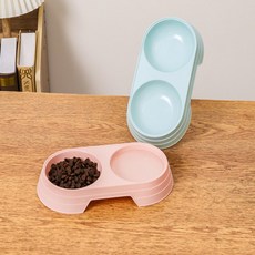 언쓰 스토어 2구 애완용 식기 반려견식기, 핑크