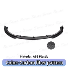 호환 BMW F30 F31 F35 스탠다드 범퍼용 카본 파이버 프론트 립 스포일러 (2012-) - ABS 친슈벨 3PCS 세트, 02 Gloss carbon pattern
