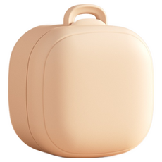 嬰幼兒矽膠奶嘴收納盒-便攜安撫奶嘴/固齒器/咬咬樂收納盒-外出防掉鏈奶嘴盒, 杏, 1個