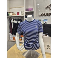 루이까스텔 여성 골프웨어 여름 스트라이프 스마일 루카 반팔티 7LOTS408U