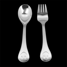 윌리마켓 유아용 스푼 포크 2P 편한어린이스푼포크, 스마일