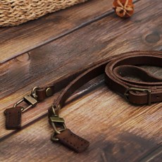 패션스타트 가죽 가방스트랩 10mm 크로스백 스트랩 교체용 D링 빈티지 가죽핸들