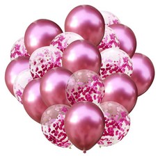 뷰라뷰 메탈 컨페티 천장 풍선 세트, 레드, 2세트