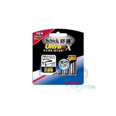 Schick 舒適牌 Ultra Plus X 刮鬍刀 1刀把2刀片, 1個, 刮鬍刀片5入