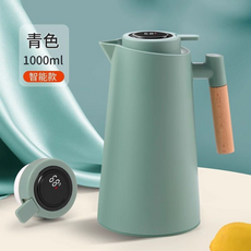 真空保溫茶壺 1000ml 智能款, 【智能款】天青色, 1個