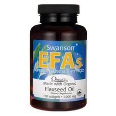 Swanson 斯旺森 EFAs亞麻仁油軟膠囊 1000mg, 100顆, 1罐