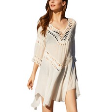 UPPERCUT 女款鏤空沙灘罩衫式連身裙