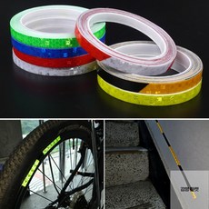 김영마켓 PVC 반사 테이프 휠스티커, 레드