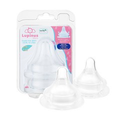 Lupinus 雙孔奶瓶奶嘴, 第3階段(3~7個月), 2個