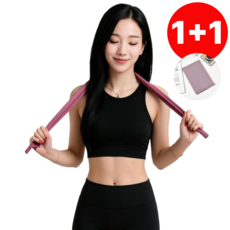 492팩토리 스포츠 타올 아이스 쿨타올 다용도수건 케이스 세트 100cm x 30cm, 2개, 연핑크