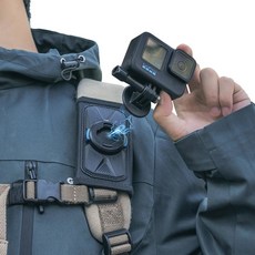 숄더 스트랩 마운트 숄더 등과 백 벨트 홀더 360 스트랩 백팩 akaso 43 호환 마운트 클립 13121198 hero 65 action 회전, Black4.