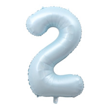 봉스 숫자 풍선 대형 100cm 베이비블루 40인치, 1개, 베이비 블루 2