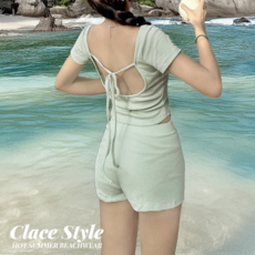 클레이스 캐주얼 투피스 수영복 세트