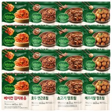 비비고 반찬(베이컨김치볶음4+호두연근조림4+소고기장조림4+메추리알장조림4), 1세트, 1.82kg