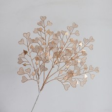 春節裝飾 新年裝飾 年宵花 材料批發 紅果仿真花 發財果 新年福桶 金色銀杏葉 尤加利愛心草, 金色愛心草, 1個