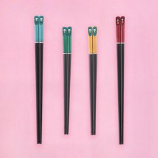 親子合金筷子3雙裝4家用防滑寶寶短小孩分人標志家庭筷一家三口四筷子環保筷防滑筷子耐熱筷子餐具用品, 4口）爸+媽+短綠男孩+短黃男孩, 1個