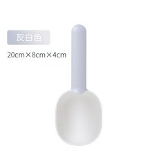 【DC寵物有發票】 寵物飼料鏟 飼料封口夾 寵物飼料勺 飼料鏟 飼料勺 食物鏟 糧食鏟 寵物糧食勺 A240, 2#白灰【A款】, 1個