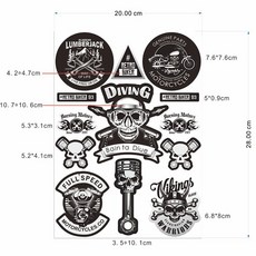 할리 데이비슨용 비닐 오토바이 스티커 로고 탱크 헬멧 자전거 데칼, 4