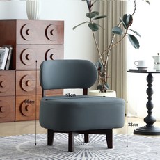 網紅創意可旋轉沙發椅家用客廳辦公椅實木靠背懶人沙發單人小椅子 橡膠木360度旋轉沙發椅, 360度旋轉沙發-深灰色