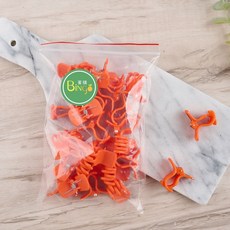 賓購 台灣製 瓜藤夾 果梗夾 夾子 網袋夾 苦瓜夾 植物固定夾 瓜果夾 花夾 蘭花夾 果袋夾 爬藤夾 絲瓜夾 爬藤固定, 1個, 橘色大 25入1組