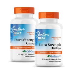닥터스베스트 징코빌로바 은행잎추출물 120mg 120캡슐 2개 GinkgoBiloba, 120정